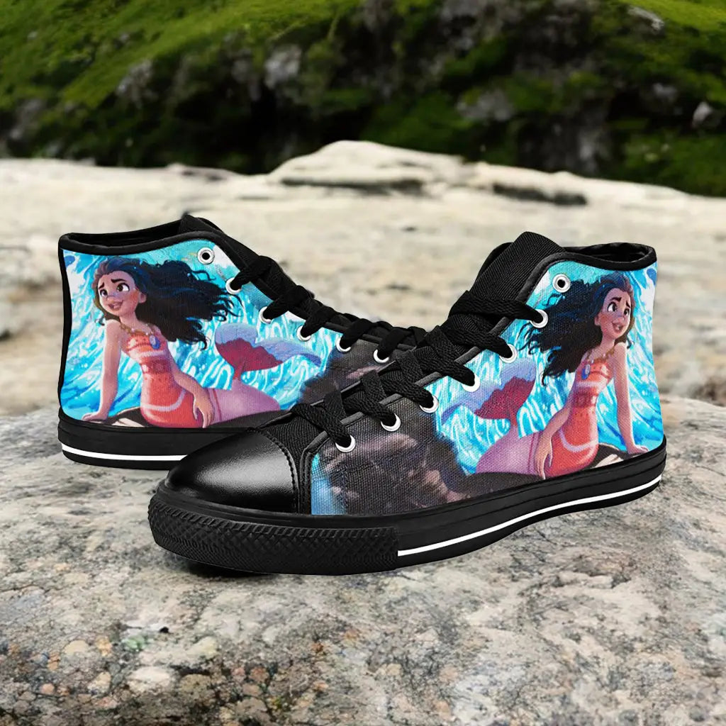 Princess Moana Waialiki Mermay Mermaid Custom High Top Sneakers Shoes