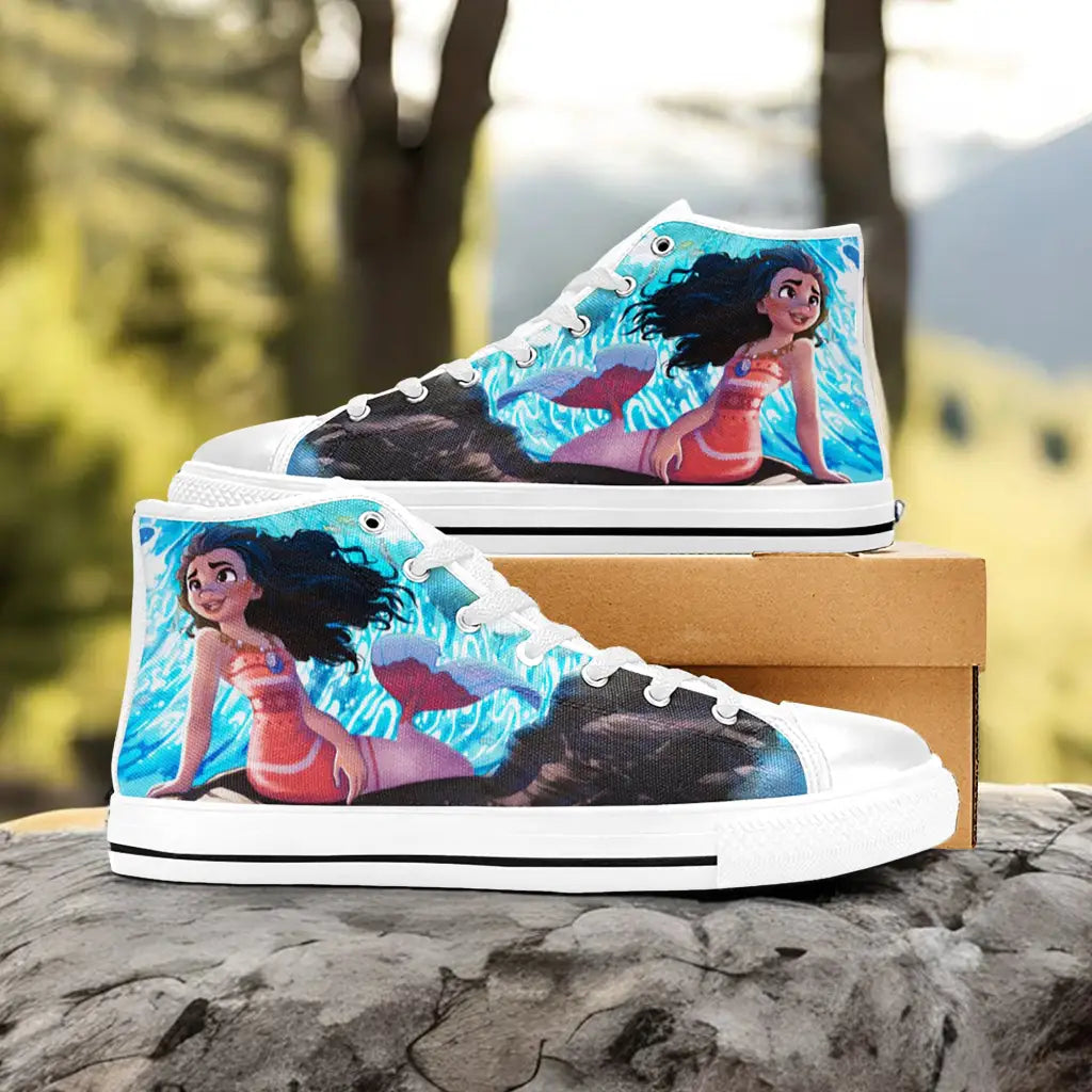 Princess Moana Waialiki Mermay Mermaid Custom High Top Sneakers Shoes