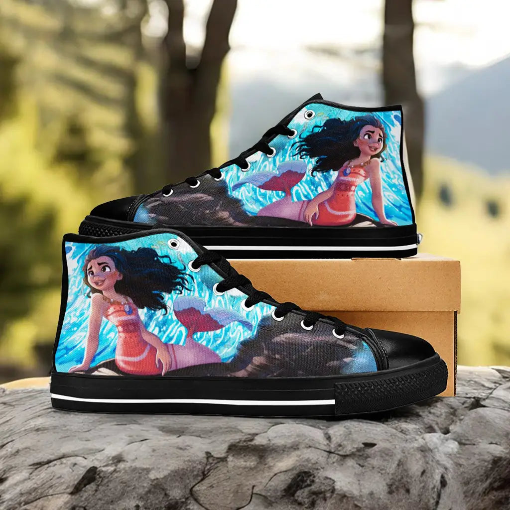 Princess Moana Waialiki Mermay Mermaid Custom High Top Sneakers Shoes