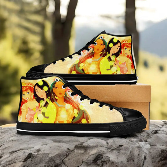 Princess Mulan Ariel Pocahontas Custom High Top Sneakers Shoes