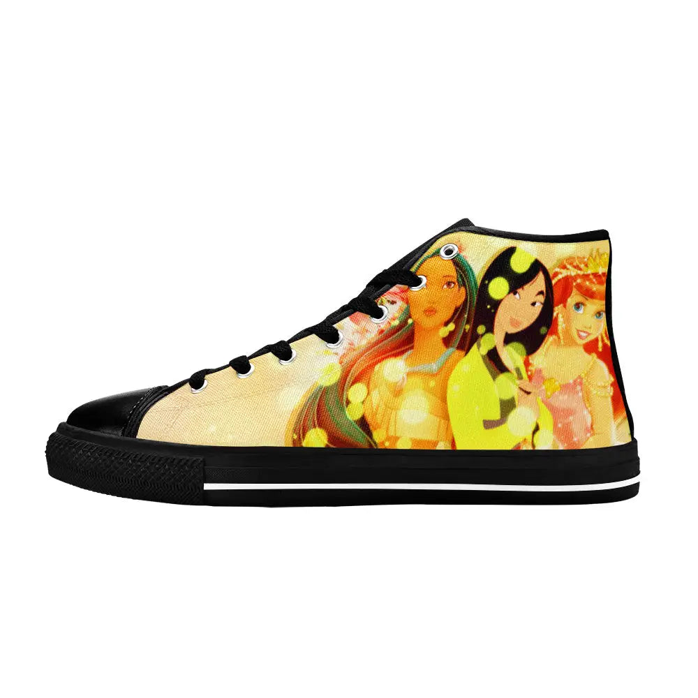 Princess Mulan Ariel Pocahontas Custom High Top Sneakers Shoes