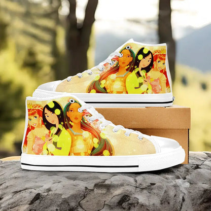 Princess Mulan Ariel Pocahontas Custom High Top Sneakers Shoes