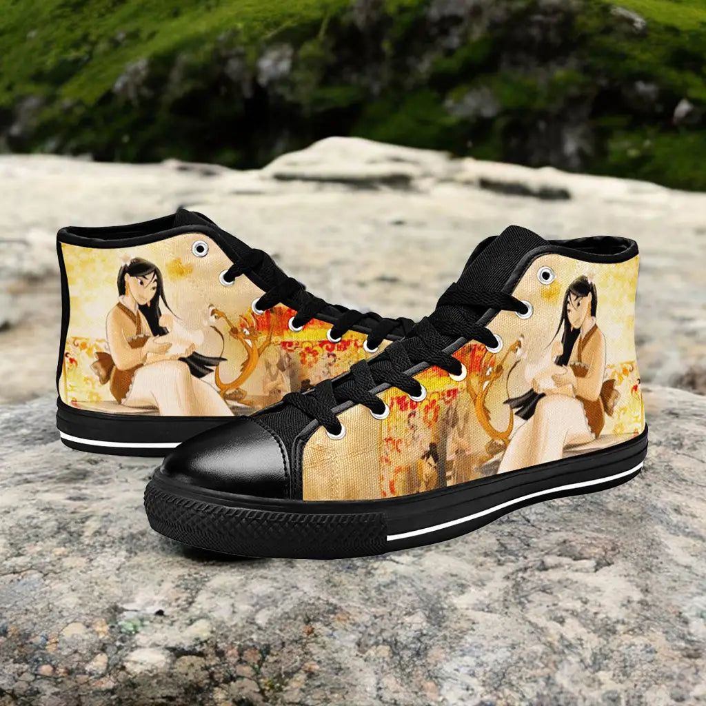 Princess Mulan Women Sword Warrior Custom High Top Sneakers Shoes