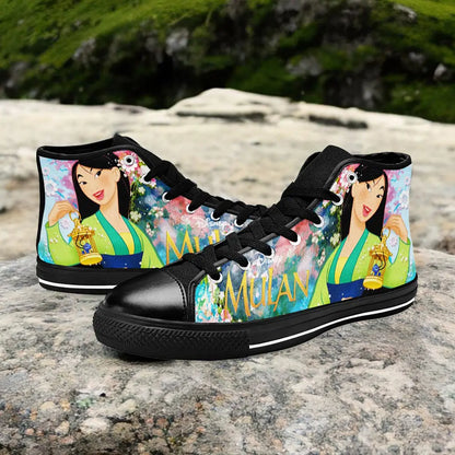 Princess Mulan Women Sword Warrior Custom High Top Sneakers Shoes