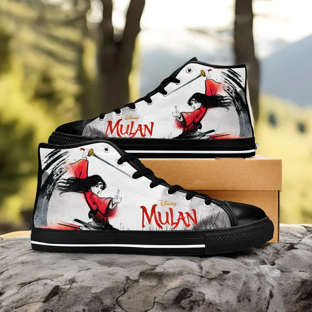 Princess Mulan Women Sword Warrior Custom High Top Sneakers Shoes