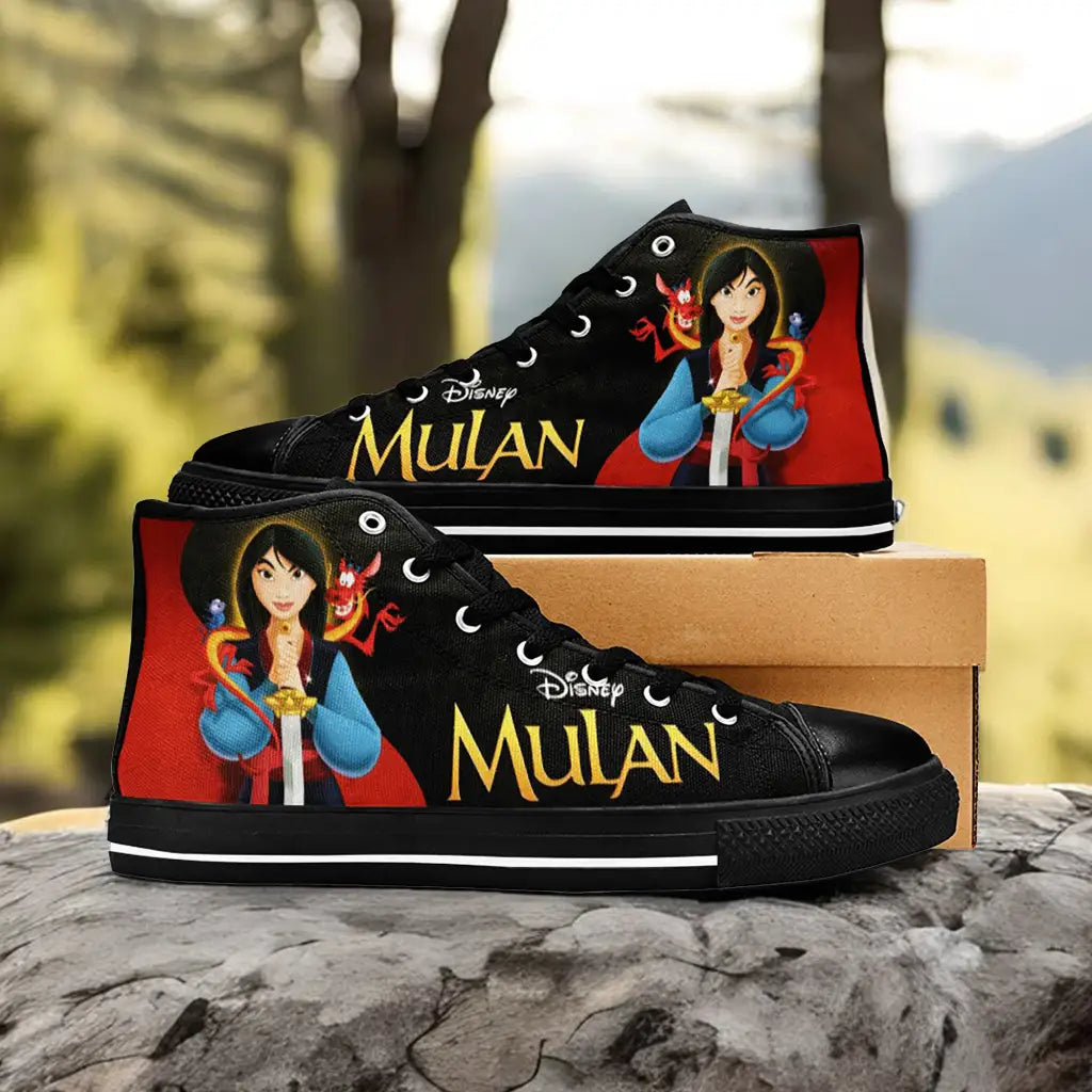 Princess Mulan Women Sword Warrior Custom High Top Sneakers Shoes