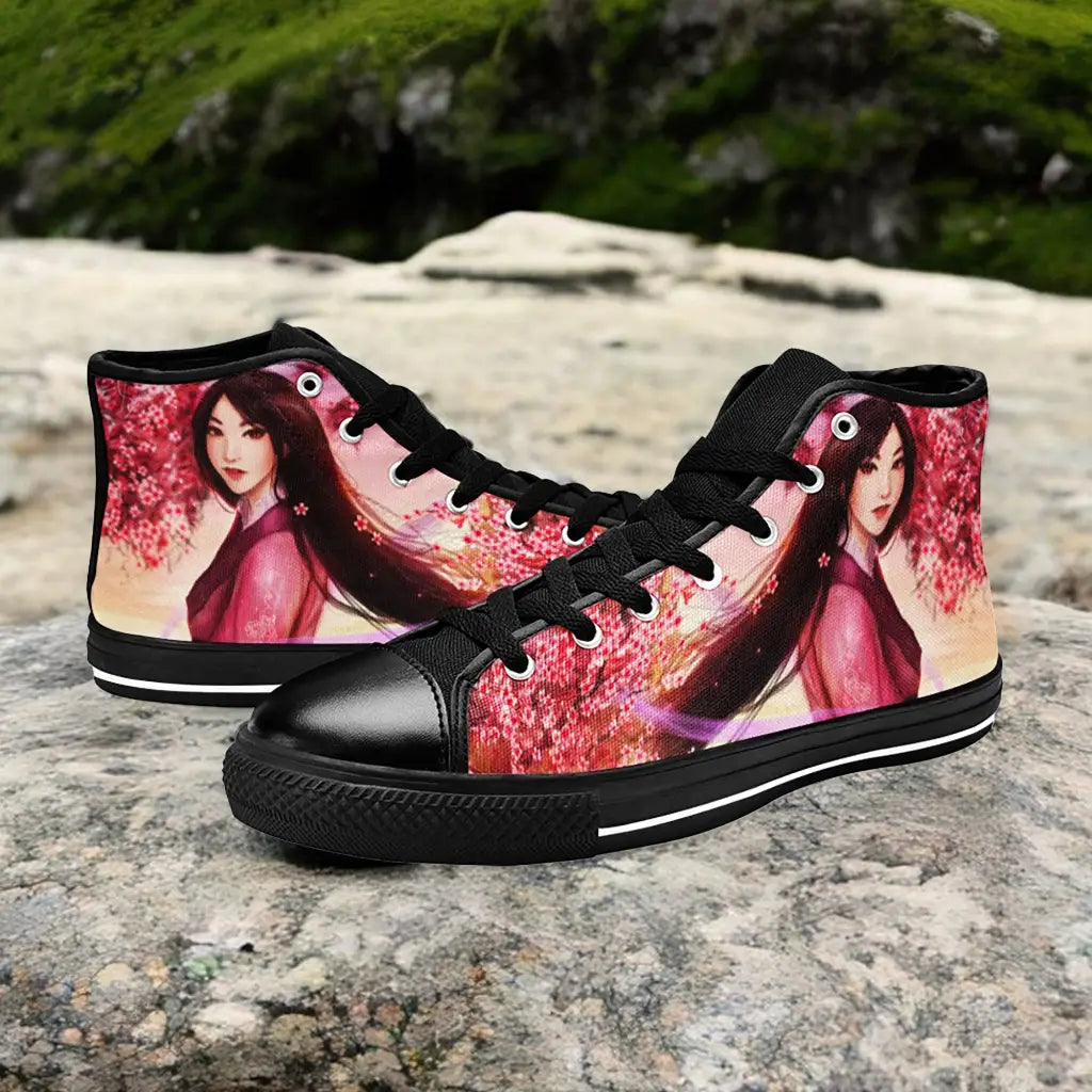 Princess Mulan Women Sword Warrior Custom High Top Sneakers Shoes