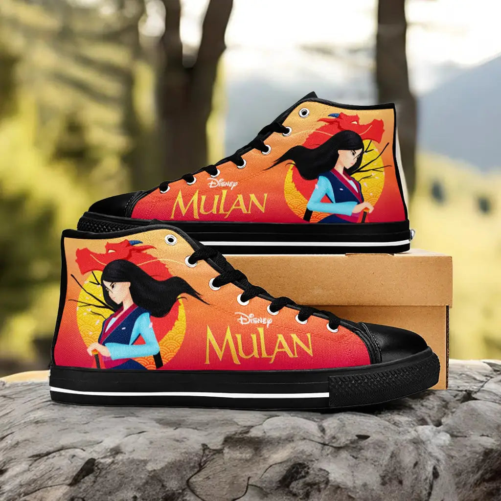 Princess Mulan Women Sword Warrior Custom High Top Sneakers Shoes