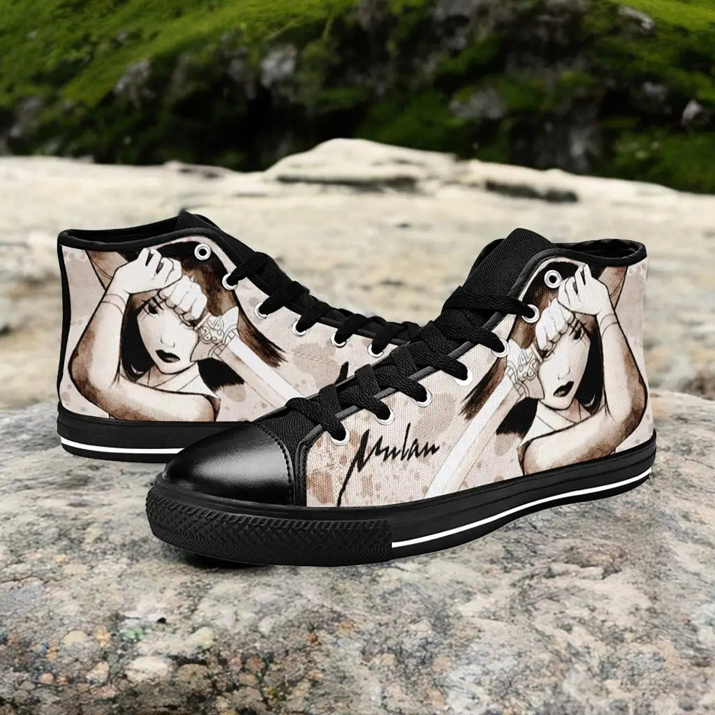 Princess Mulan Women Sword Warrior Custom High Top Sneakers Shoes