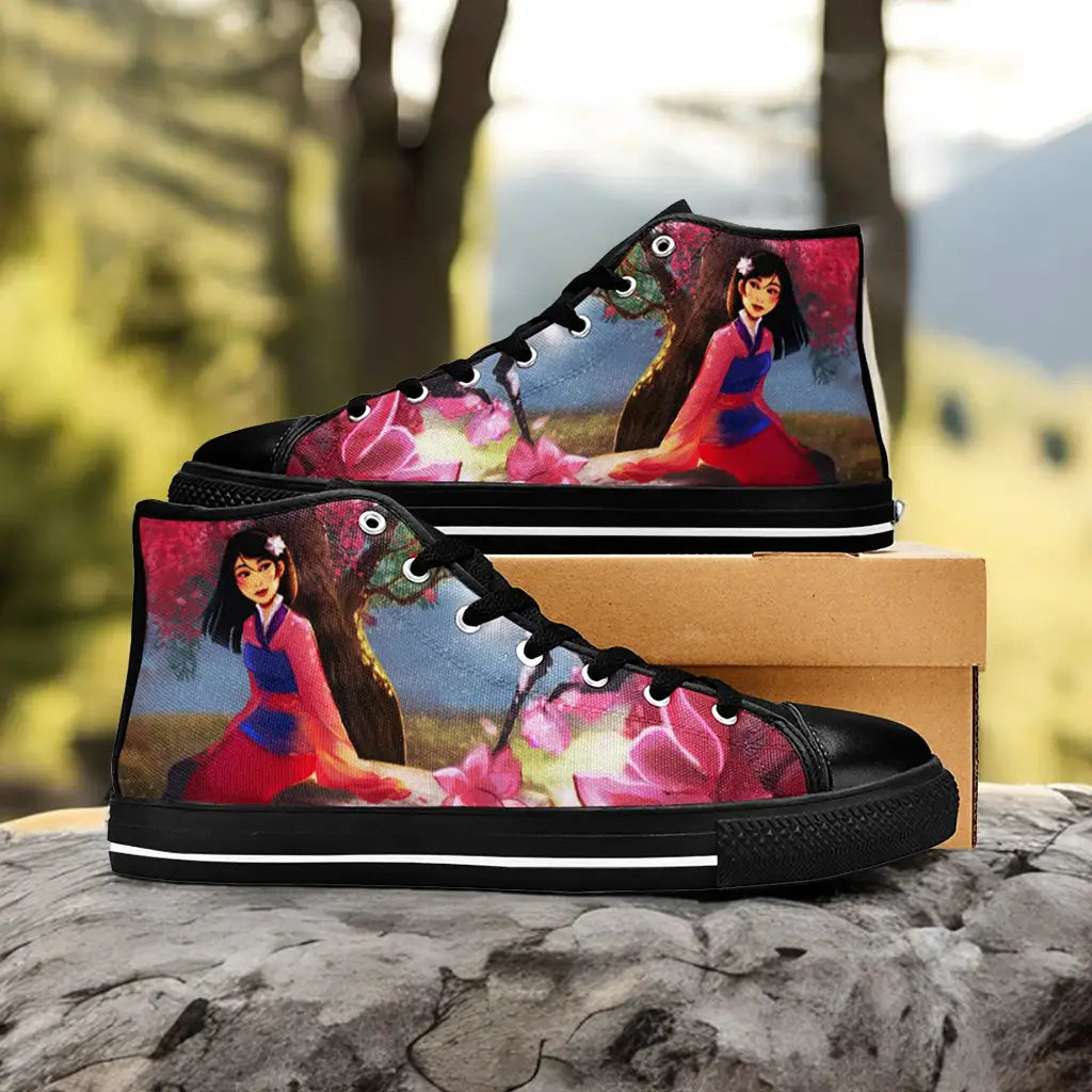 Princess Mulan Women Sword Warrior Custom High Top Sneakers Shoes