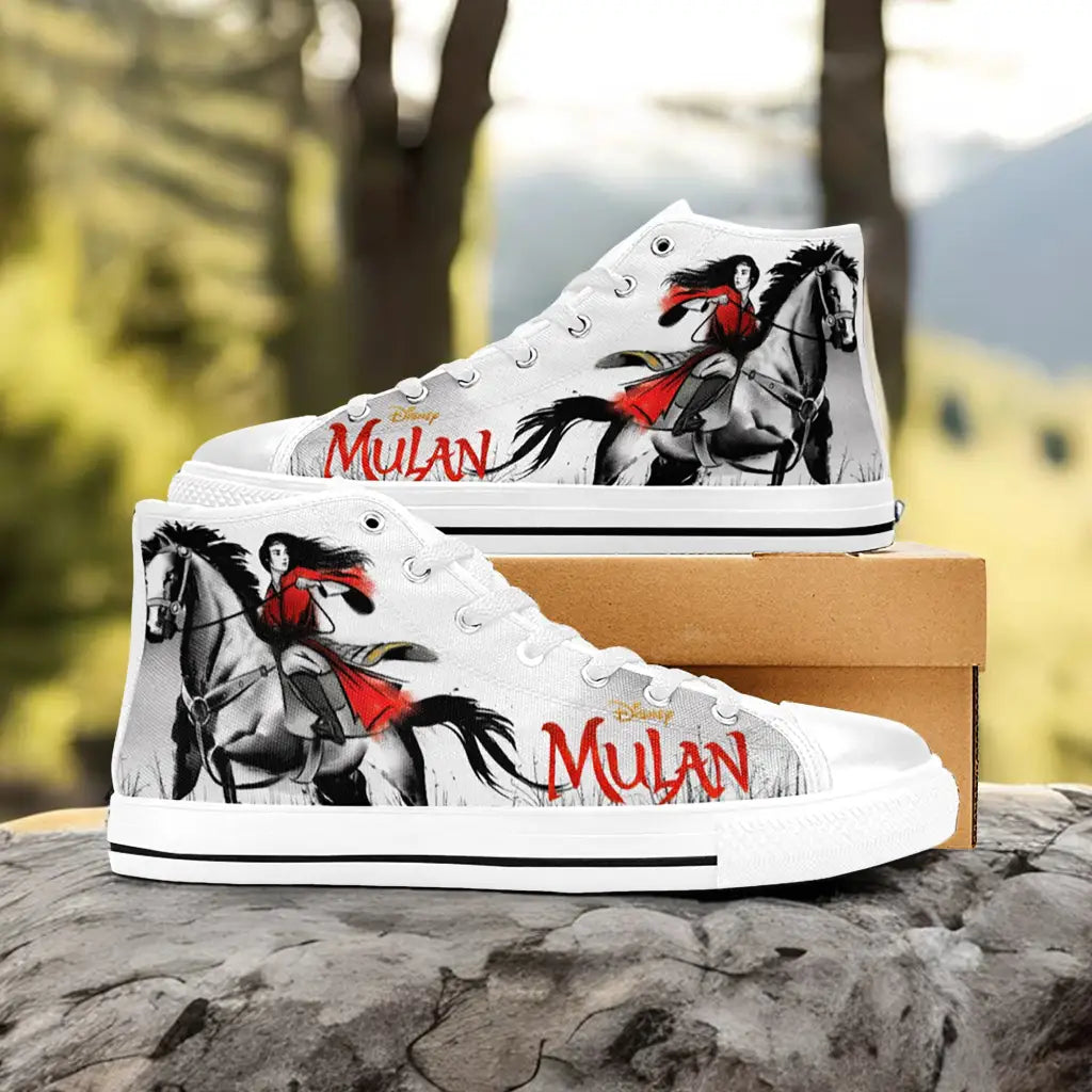 Princess Mulan Women Sword Warrior Custom High Top Sneakers Shoes