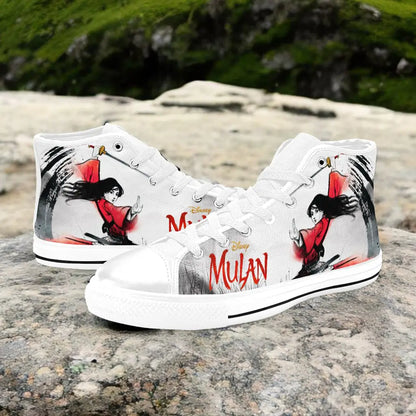 Princess Mulan Women Sword Warrior Custom High Top Sneakers Shoes