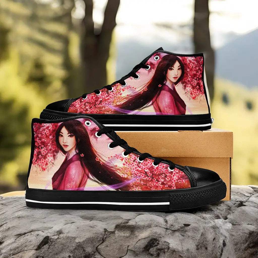 Princess Mulan Women Sword Warrior Custom High Top Sneakers Shoes