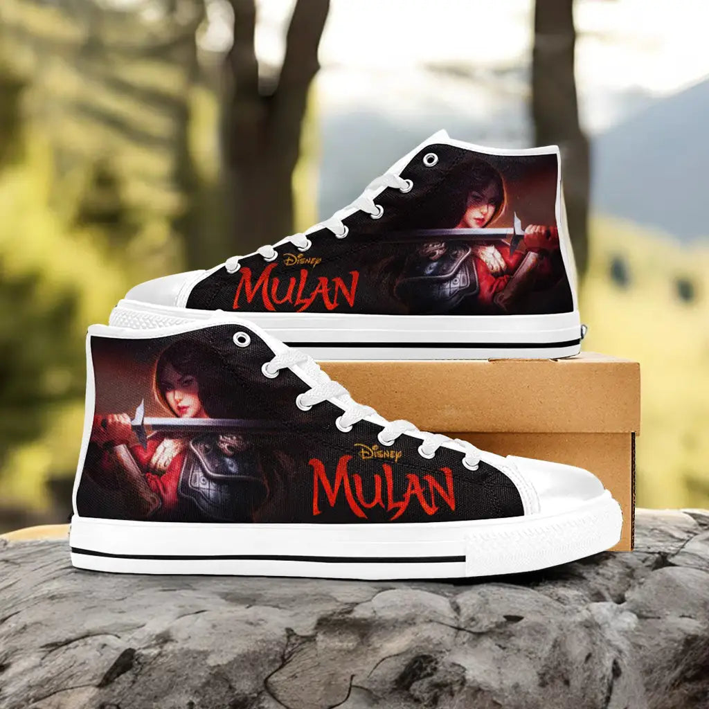 Princess Mulan Women Sword Warrior Custom High Top Sneakers Shoes