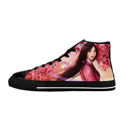 Princess Mulan Women Sword Warrior Custom High Top Sneakers Shoes