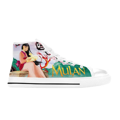 Princess Mulan Women Sword Warrior Custom High Top Sneakers Shoes