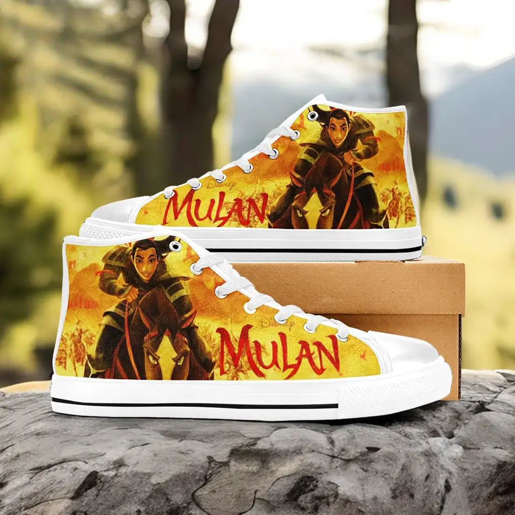 Princess Mulan Women Sword Warrior Custom High Top Sneakers Shoes