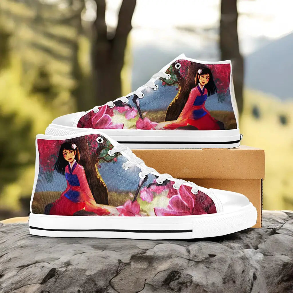 Princess Mulan Women Sword Warrior Custom High Top Sneakers Shoes