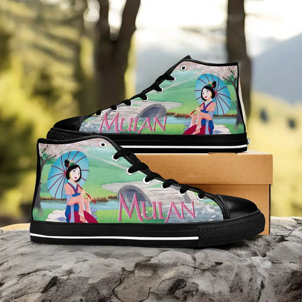 Princess Mulan Women Sword Warrior Custom High Top Sneakers Shoes