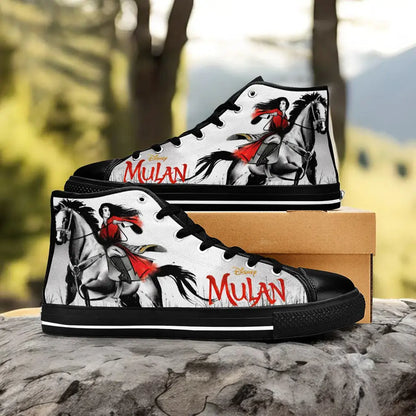 Princess Mulan Women Sword Warrior Custom High Top Sneakers Shoes