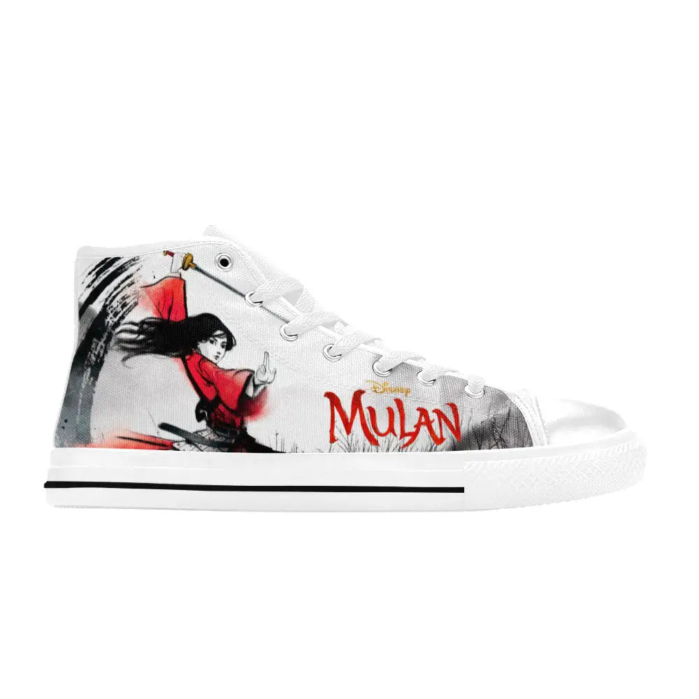 Princess Mulan Women Sword Warrior Custom High Top Sneakers Shoes