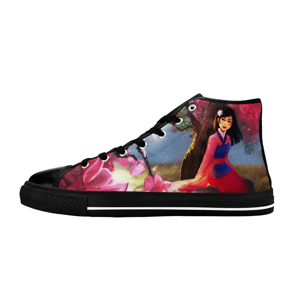 Princess Mulan Women Sword Warrior Custom High Top Sneakers Shoes