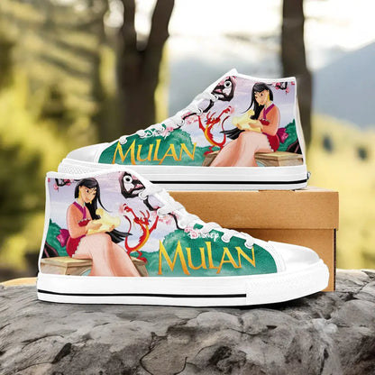 Princess Mulan Women Sword Warrior Custom High Top Sneakers Shoes