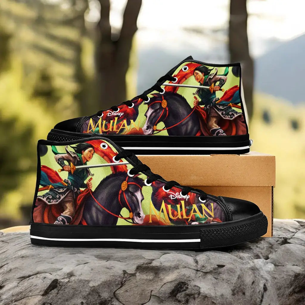 Princess Mulan Women Sword Warrior Custom High Top Sneakers Shoes