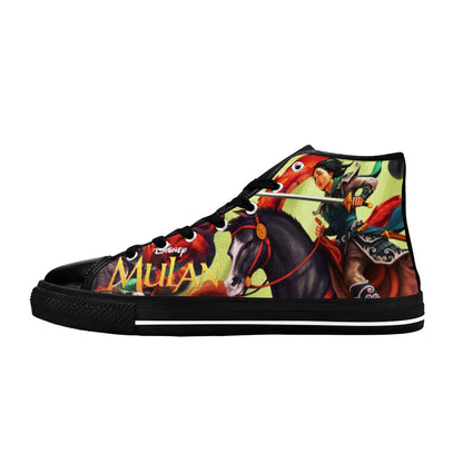 Princess Mulan Women Sword Warrior Custom High Top Sneakers Shoes