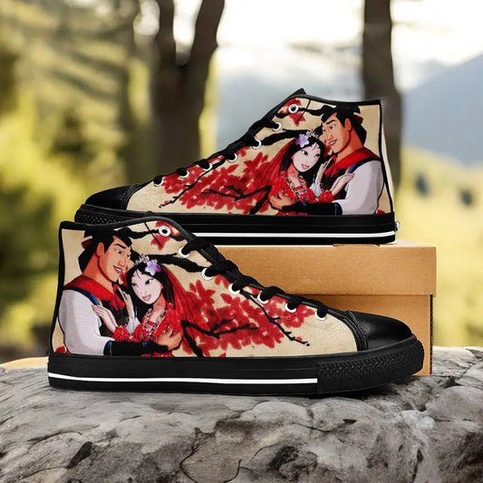 Princess Mulan Women Sword Warrior Custom High Top Sneakers Shoes