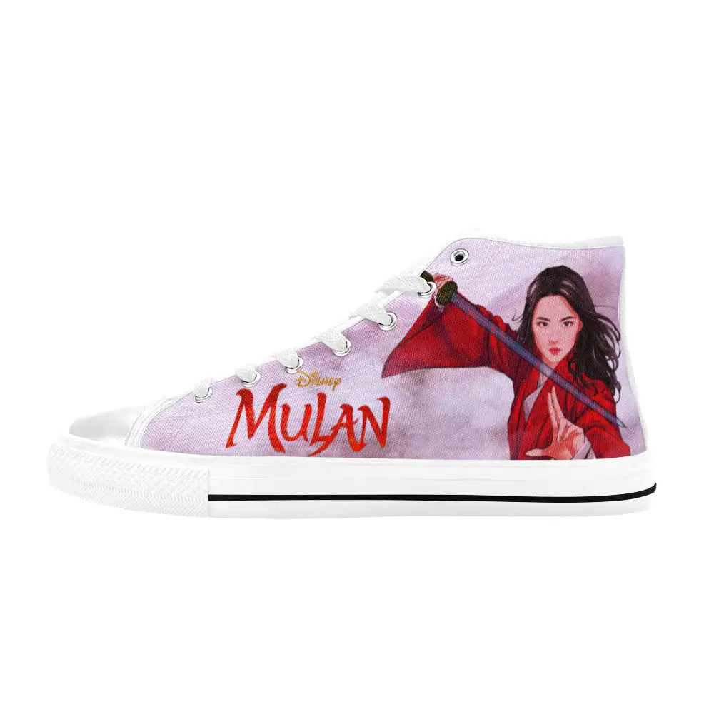 Princess Mulan Women Sword Warrior Custom High Top Sneakers Shoes