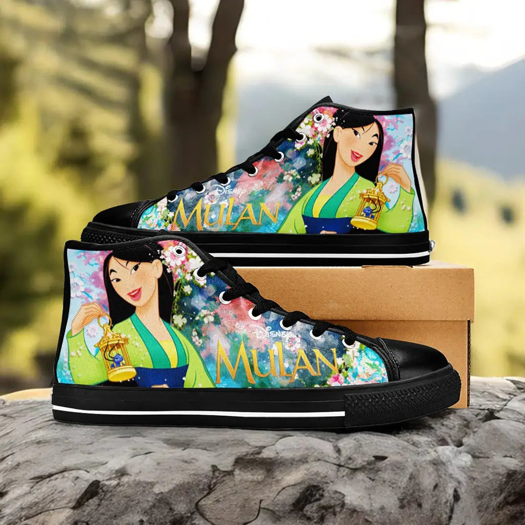 Princess Mulan Women Sword Warrior Custom High Top Sneakers Shoes