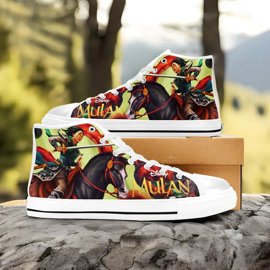 Princess Mulan Women Sword Warrior Custom High Top Sneakers Shoes