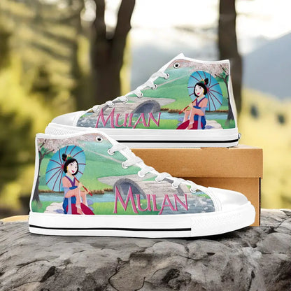 Princess Mulan Women Sword Warrior Custom High Top Sneakers Shoes