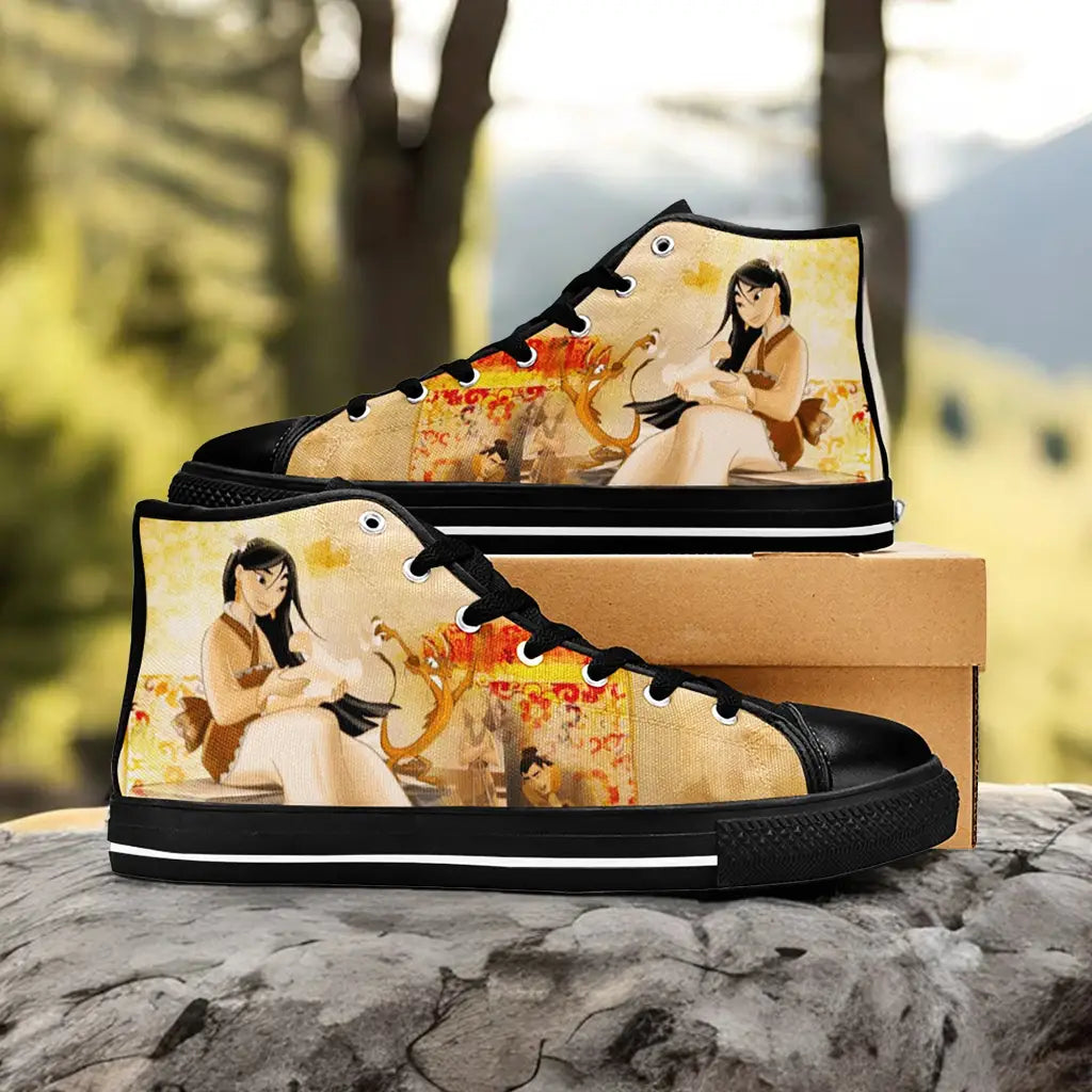 Princess Mulan Women Sword Warrior Custom High Top Sneakers Shoes