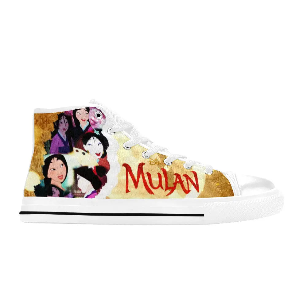 Princess Mulan Women Sword Warrior Custom High Top Sneakers Shoes