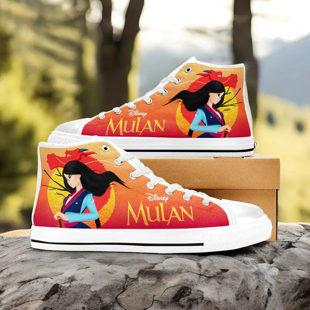 Princess Mulan Women Sword Warrior Custom High Top Sneakers Shoes