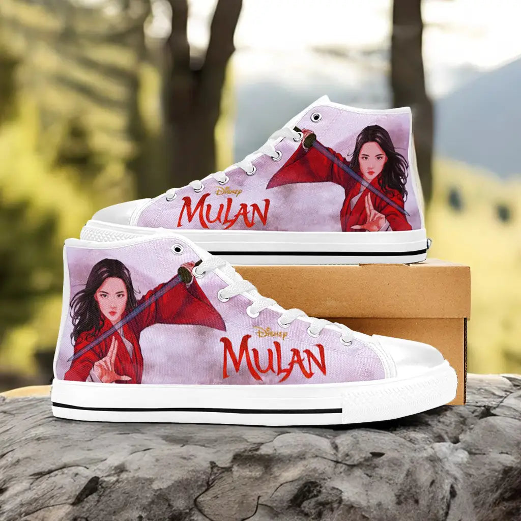 Princess Mulan Women Sword Warrior Custom High Top Sneakers Shoes