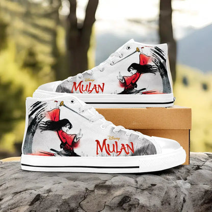 Princess Mulan Women Sword Warrior Custom High Top Sneakers Shoes