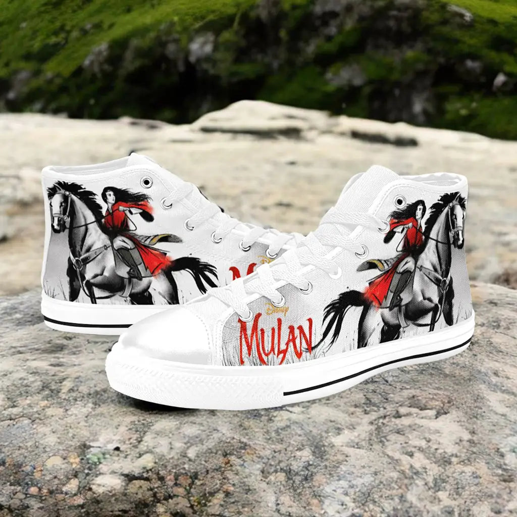 Princess Mulan Women Sword Warrior Custom High Top Sneakers Shoes