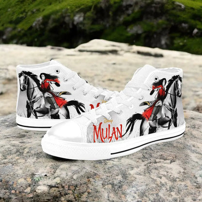 Princess Mulan Women Sword Warrior Custom High Top Sneakers Shoes