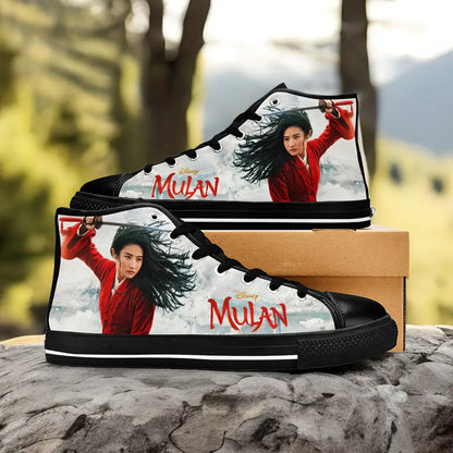 Princess Mulan Women Sword Warrior Custom High Top Sneakers Shoes