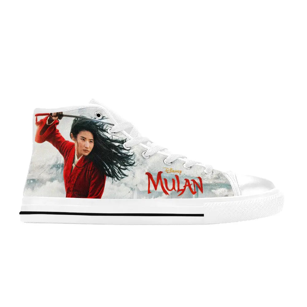 Princess Mulan Women Sword Warrior Custom High Top Sneakers Shoes