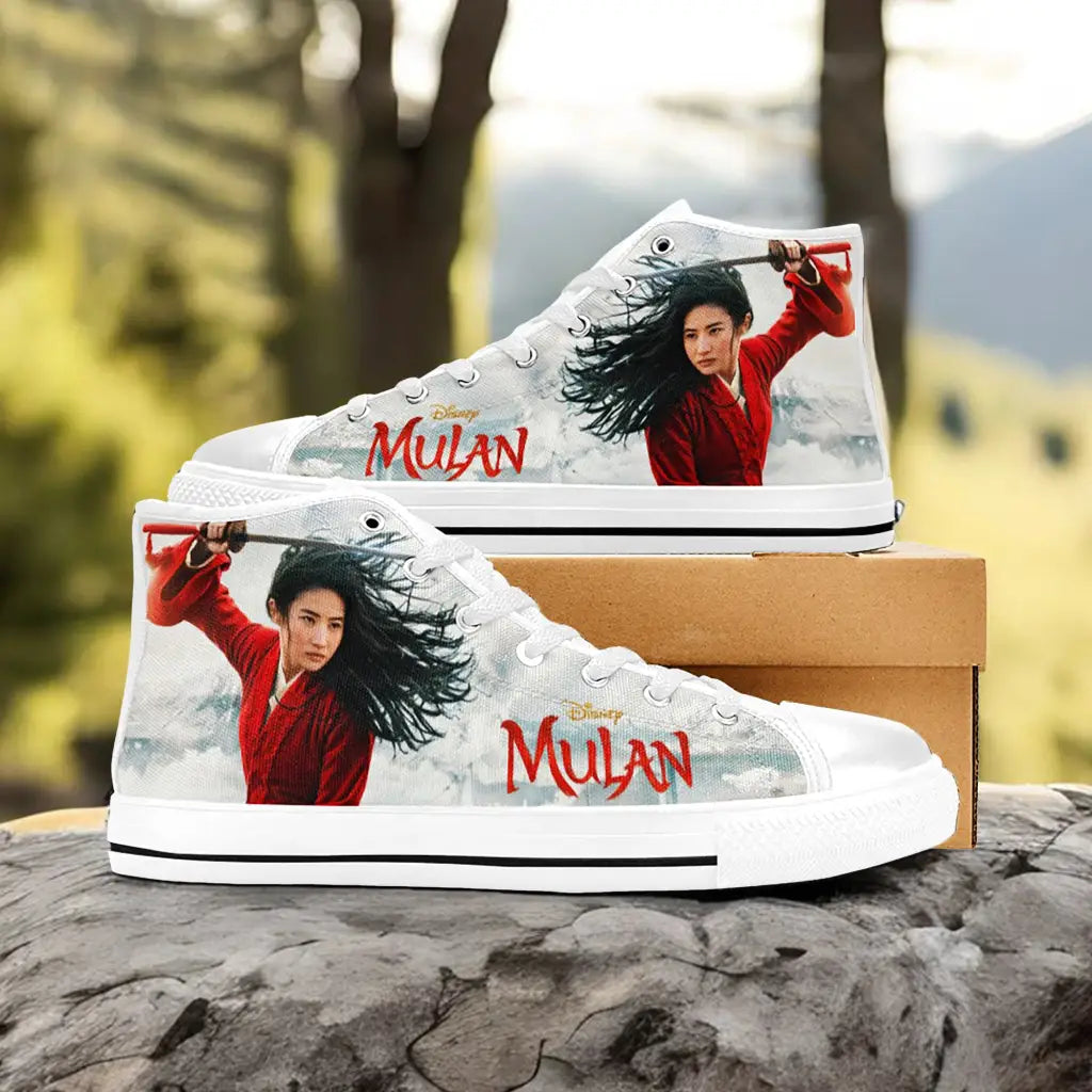 Princess Mulan Women Sword Warrior Custom High Top Sneakers Shoes