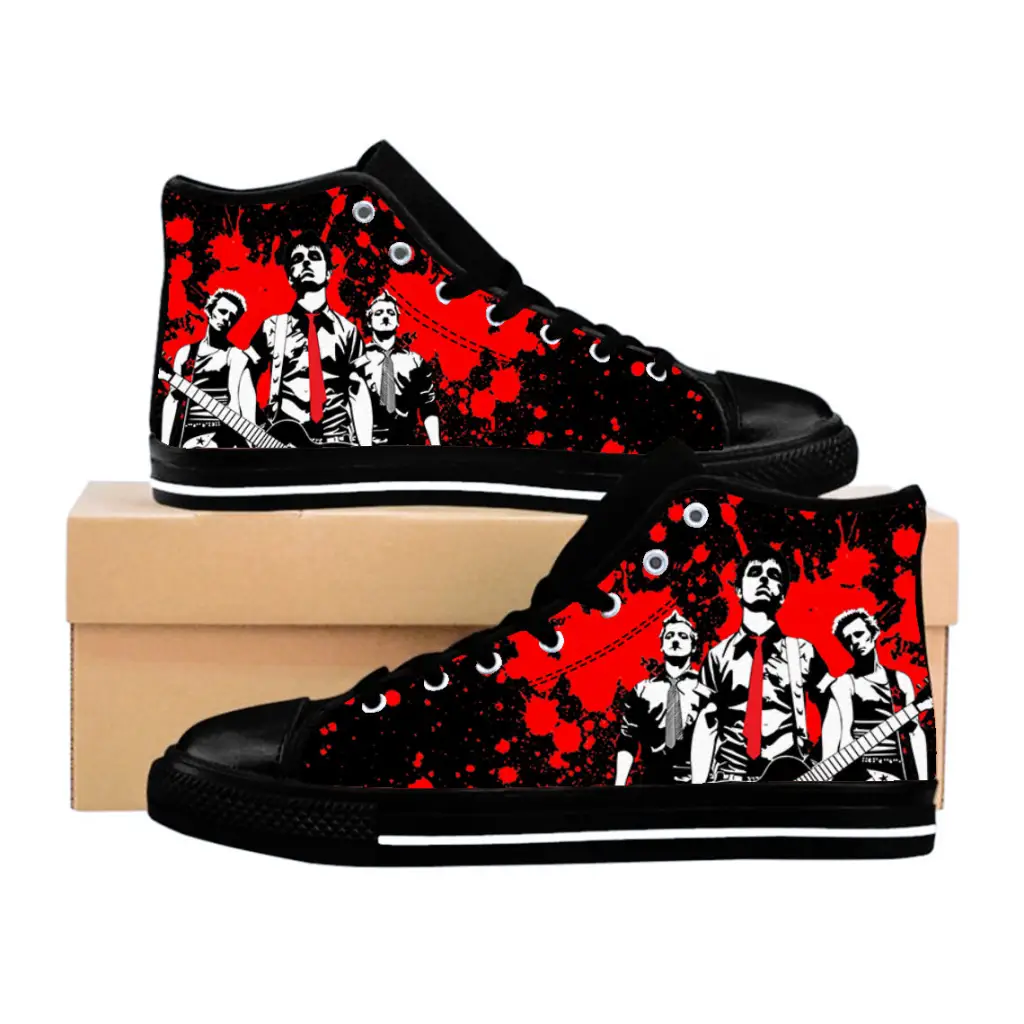 Punk Rock Band Green Day Concer Shoes High Top Sneakers