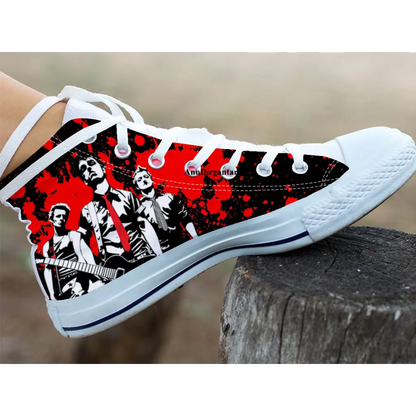 Punk Rock Band Green Day Concer Shoes High Top Sneakers