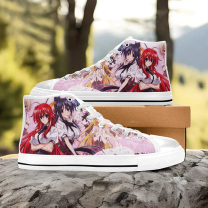 Rias Gremory Akeno Himejima High School DxD Custom High Top Sneakers Shoes