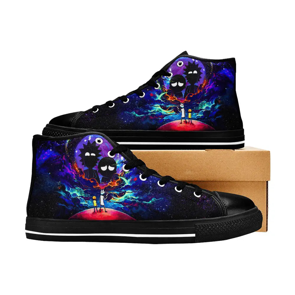 Rick and Morty Cartoon Custom High Top Sneakers Shoes