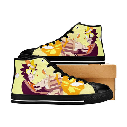 Rick and Morty Cartoon Custom High Top Sneakers Shoes