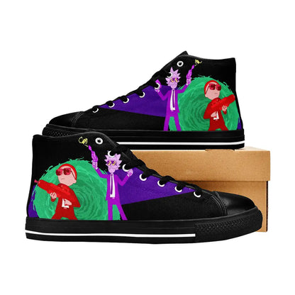 Rick and Morty Cartoon Custom High Top Sneakers Shoes